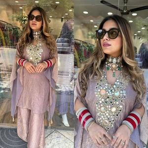 Stylish arrival multi color micro ethnic ensemble featuring resham work <b>detail</b> and fancy dupatta 2025 collection - Product Image 5