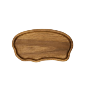 Petite planche à charcuterie en bois d'acacia avec poignée pour servir les aliments, plateau de service irrégulier en bois naturel - Product Image 1