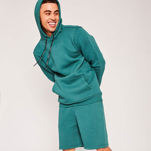Ensemble survêtement homme hiver décontracté en molleton épais deux pièces personnalisé (short et sweat à capuche) OEM - Product Image 3
