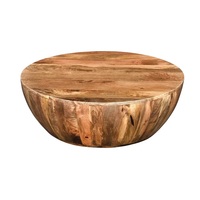Table basse en bois de mangue pétrifié naturel et brun, meubles de salon antiques simples et nordiques à prix d'usine