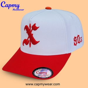 Mũ lưỡi trai 5 tấm khung A 100% cotton tùy chỉnh, thêu logo màu xanh lá, mũ bóng chày khung A, mũ thể thao nam, mũ khung A - Product Image 3