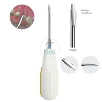 FIDA International – Élévateurs radiculaires manuels en acier inoxydable de qualité allemande, 10 pièces, réutilisables, pour luxations dentaires, certifiés CE