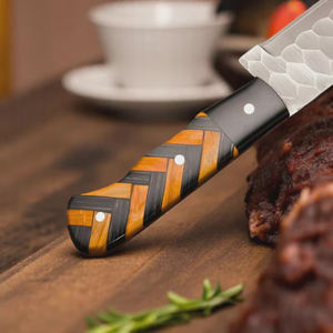 Brisket Knife Damascus Steel Sheath Razor Sharp <b>BBQ</b> Meat Cutting Knife Full Tang Ergonomic Handle Design Kitchen Knives - Product Image 2