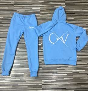 Survêtement en coton avec fermeture éclair personnalisé de haute qualité Ensemble de jogging Survêtements grande taille imprimés en gros pour hommes - Product Image 6