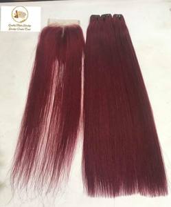 Vente en gros d'extensions de cheveux vierges 100% Remy meilleure qualité Super Double dessiné cuticule alignée couleur de cheveux cheveux - Product Image 4