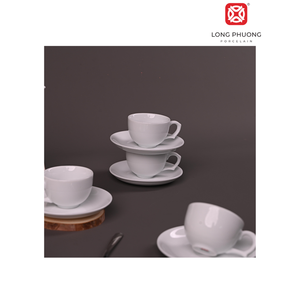 Recién llegado, juego de servicio completo de forma ovalada con 06 tazas de café, 07 bandejas, 01 tetera para eventos de hostelería y cenas finas - Product Image 5