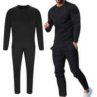 Logo personnalisé survêtement tissu polaire de coton vêtements de sport surdimensionnés style uni ensemble de survêtements vierges pour hommes