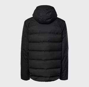 Chaqueta de cuero acolchada con capucha para hombre, chaqueta de invierno deportiva de piel con capucha extraíble acolchada de piel de cordero hinchada - Product Image 2