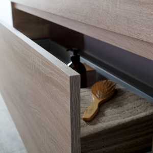 Shanghai Natural <b>Oak</b> 100cm Wall-Hung <b>Bathroom</b> <b>Cabinet</b> Elegant Sets for Your <b>Bathrooms</b> - Product Image 6
