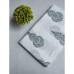 Jaipuri-Tela de Gasa de Algodón Tejida con Bloque de Mano, Hilo Peinado de 150gsm, Patrón de Rayas Orgánicas Indio PARA LA Decoración del Hogar, para la Decoración del Hogar, para el 2017 - Product Image 1