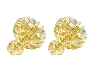 Belle et Luxe VVS Clarté Moissanite Diamant Bijoux Avec Boucles D'oreilles En Argent Sterling Cluster Pour Les Femmes - Product Image 4