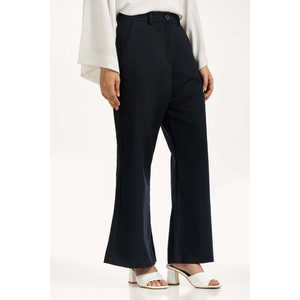 Pantalones de Cintura Alta con Corte Acampanado para Mujer, Talla 3XL, WM-TRC-WS24-101, Tela Transpirable de Mezcla de Crepé, Decoración con Botones, Estilo Formal para Chicas - Product Image 2