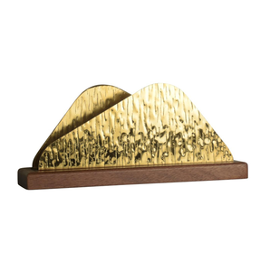 Porte-mouchoirs en bois et en laiton luxueux artisanat unique table de restaurant porte-serviettes en laiton - Product Image 4