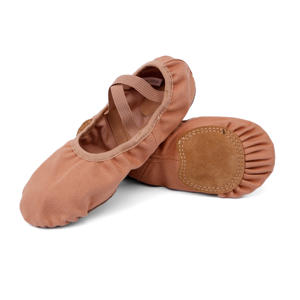 Los zapatos de baile de Ballet para niños más baratos, zapatillas de suela dividida de lona, zapatos de bailarina planos suaves para mujeres, bailando para niñas - Product Image 3