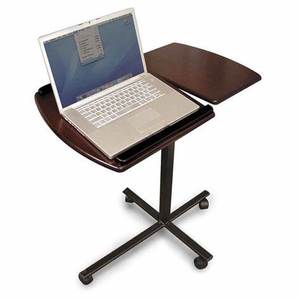 Innovative <b>Adjustable</b> Rolling <b>Laptop</b> <b>Stand</b> Open Closure Wood Style Design for Portable Work <b>Laptop</b> Desk - Product Image 2