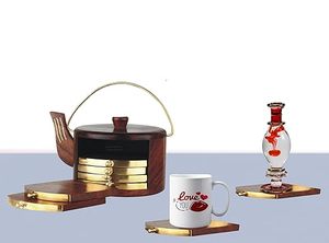 ที่รองแก้วไม้แกะสลักอย่างประณีตแบบพรีเมี่ยมไอเดียของขวัญที่ไม่เหมือนใครสำหรับเพื่อนๆโต๊ะกาแฟ - Product Image 3