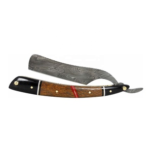 Afeitadora Manual/plegable profesional de acero de Damasco, maquinilla de afeitar afilada de borde recto para afeitar la cuchilla de corte de barba - Product Image 1