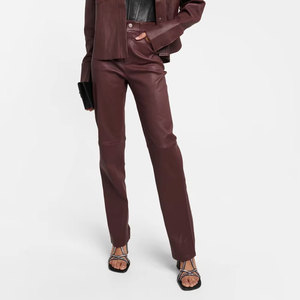 Pantalon en cuir pour femmes de qualité supérieure de conception supérieure Meilleure vente en gros de pantalon en cuir pour femmes - Product Image 2