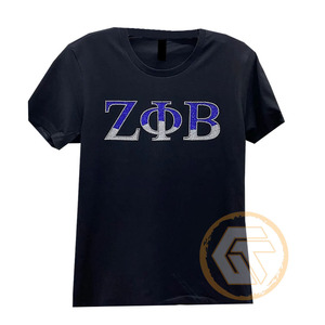 Camisetas Personalizadas GREEK TREASURES para Mujer, Ropa de la Hermandad Zeta Phi Beta, Prendas Casuales de Algodón Transpirable de Alta Calidad, Venta al Por Mayor - Product Image 1