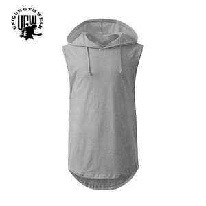 Jersey de entrenamiento de verano personalizado para hombre Sudadera con capucha de gimnasio de poliéster sin mangas de alta calidad con logotipo propio de impresión digital - Product Image 5