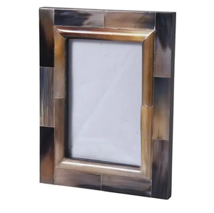 Stylish Buffalo Cow Ox Horn Picture <b>Frame</b> Made of Metal Wall Table <b>Frames</b> Real Buffalo Cow Ox Horn Elegant Metal Photo <b>Frame</b> - Product Image 3