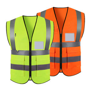 Custom Sleeveless High Reflective Brightness ANSI Class 2 EN ISO 20471 Certified <b>Waterproof</b> Safety Vest Polyester Safety - Product Image 3