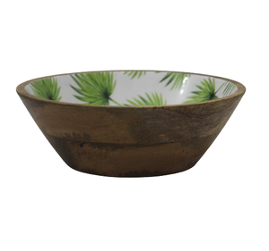 Nuevo artículo: Tazón de madera para servir con estampado de esmalte para uso en la cocina y para servir alimentos. - Product Image 6