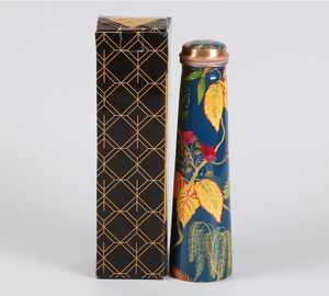 Designer Handmade Copper <b>Water</b> <b>Bottle</b> for Modern Lifestyle Health Fitness and Eco Friendly Living - Product Image 2