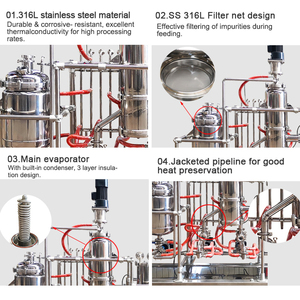 Usine clé en main de distillation moléculaire par film dégivré pour l'extraction botanique et le raffinage d'huiles essentielles - Product Image 4