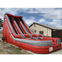 Toboggan gonflable sur mesure avec piscine, château gonflable, toboggan gonflable orange pour enfants