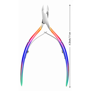 Coupe-cuticules en acier inoxydable multi-couleurs avec ouverture large et lames courbées de 4,4 pouces pour ongles épais - Product Image 5