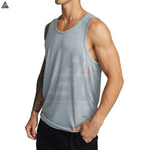 Meilleures ventes, service OEM, design, débardeurs pour hommes respirants, grande taille, en coton tricoté/fibre de bambou, fabriqués au Pakistan, vêtements de fitness - Product Image 6
