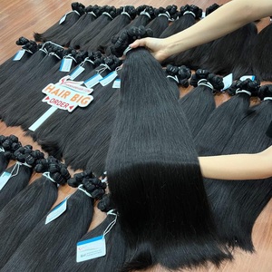 Extensiones de cabello humano vietnamita de trama sin procesar al por mayor, mechones de pelo liso natural - Product Image 1