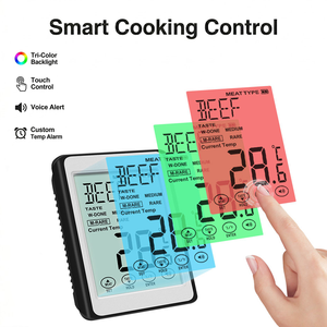 Thermomètre de <span class=keywords><strong>cuisson</strong></span> numérique avec alarme vocale personnalisée, fonction max/min pour usage OEM en cuisine et barbecue - Product Image 2