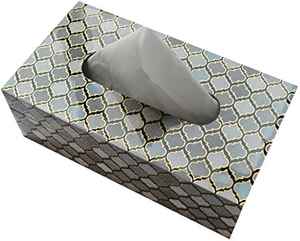 กล่องทิชชู่ทำจากไม้สำหรับโรงแรมและร้านอาหารสุดหรูที่เก็บกระดาษลายดอกไม้ทำจากเรซิน - Product Image 3