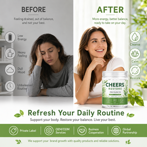 Cápsulas de Ayuda Post-Alcohol Cheers Restore con DHM, Nopal y Vitaminas <span class=keywords><strong>B</strong></span> <span class=keywords><strong>para</strong></span> <span class=keywords><strong>la</strong></span> Recuperación del Hígado, Limpieza Suave a Base de Plantas, Marca Privada - Product Image 5