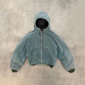 Automne à capuche Denim veste hommes Hip Hop jean manteau rétro jean veste rue décontracté Bomber vestes hommes femmes vêtements d'extérieur à capuche - Product Image 4
