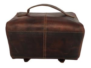 Best-seller Sac cosmétique en cuir PU marron foncé Trousse de maquillage de voyage à la mode avec logo personnalisé - Product Image 4