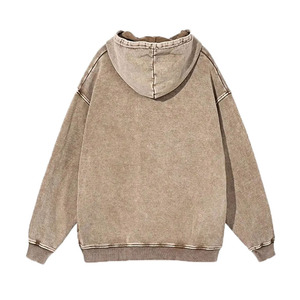 Unisex Acid Wash Hoodie Custom Vintage <b>Pullover</b> with Drawstring Crop Fitness Drills <b>for</b> <b>Men</b> and Women <b>for</b> Winter - Product Image 2