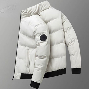 Chaqueta Acolchada Ligera con Capucha para Hombre, de Alta Visibilidad, Cálida, Cortavientos, Impermeable, con Cierre, para Invierno, Casual, para Exteriores - Product Image 3