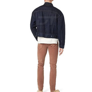 Veste jean surdimensionnée sur mesure pour hommes veste d'hiver dernière conception veste en jean pour hommes à bas prix - Product Image 6