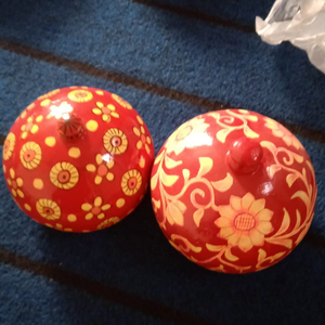 Customize Designer Kashmiri Paper Mache Hand Made Christmas Festival <b>Tree</b> Decoration Large Party Hanging Craft Paper Balls - Product Image 1