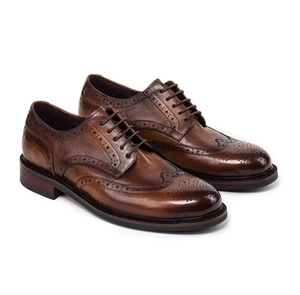 Zapatos de cuero Oxford clásicos para hombres hechos a mano para comodidad de lujo y durabilidad duradera - Product Image 1