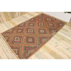 Tapis vintage 5x8,1 pieds, grand tapis turc, tapis persan rouge - Product Image 1