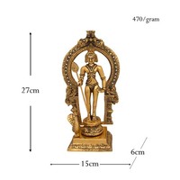 Idole du Seigneur Kartikeya Kumaraswamy, Seigneur Murugan Karthikeya Subramanya, Murunga Murti, Seigneur Murugan debout