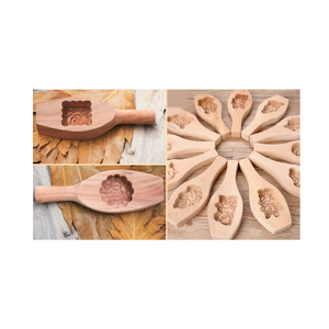 Mini molde de pastel de luna de madera tradicional vietnamita, moldes de pastel hechos a mano, molde de pastel de hielo de Chocolate con formas de flores - Product Image 2