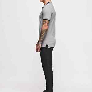 Classique Hommes Polo T-shirts Respirant Coton Tissu À Manches Courtes Casual D'été Style OEM Logo Personnalisé Fournisseur En Vrac - Product Image 4