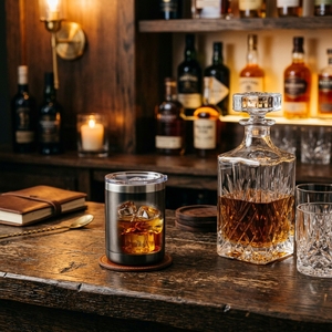 Vaso de Acero Inoxidable de 12 oz para Whisky, Doble Pared con Aislamiento al Vacío, Estilo Clásico para Bourbon y Scotch - Product Image 2