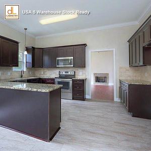 Gabinetes de Cocina de Madera Sólida Estilo Shaker, Listos para Armar, Bisagras de Cierre Suave, Correderas para Cajones, Acabado Espresso, Garantía de por Vida - Product Image 3