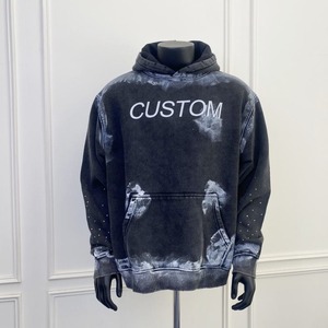 Vente en gros de sweat à capuche zippé pour homme, personnalisé, hiver, respirant, délavé soleil, coupe carrée, court, épaules tombantes, oversize, décontracté, effet délavé, vêtements pour hommes - Product Image 1